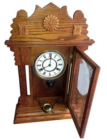 Circa 1880 New Haven Large Fancy Parlor Clock