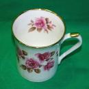 Royal Heritage Bone China Gold Trim Mug with Pink Roses