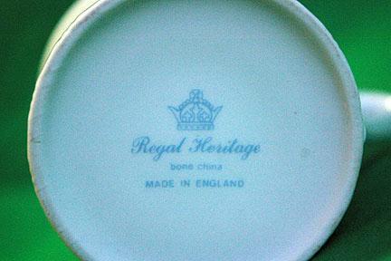 Royal Heritage Bone China Gold Trim Mug with Pink Roses