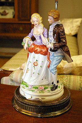 Vintage Figural Porcelain Table Lamp