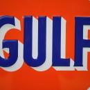 OUR LARGEST GULF GAS & OIL SIGN // TOP QUALITY LOW SHIPPING COST