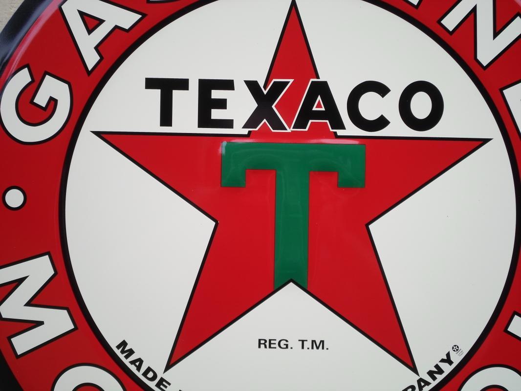 OUR LARGEST TEXACO GAS & OIL SIGN // TOP QUALITY - LOW SHIPPING COST