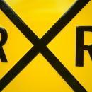 OUR LARGEST RAILROAD HIGHWAY METAL SIGN / MADE IN USA