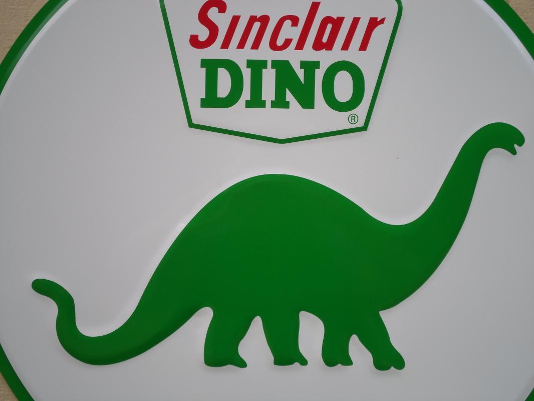 OUR LARGEST SINCLAIR DINOSAUER GASOLINE METAL SIGN // MADE IN USA