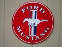 OUR LARGEST FORD MUSTANG PONY METAL SIGN // MADE IN USA