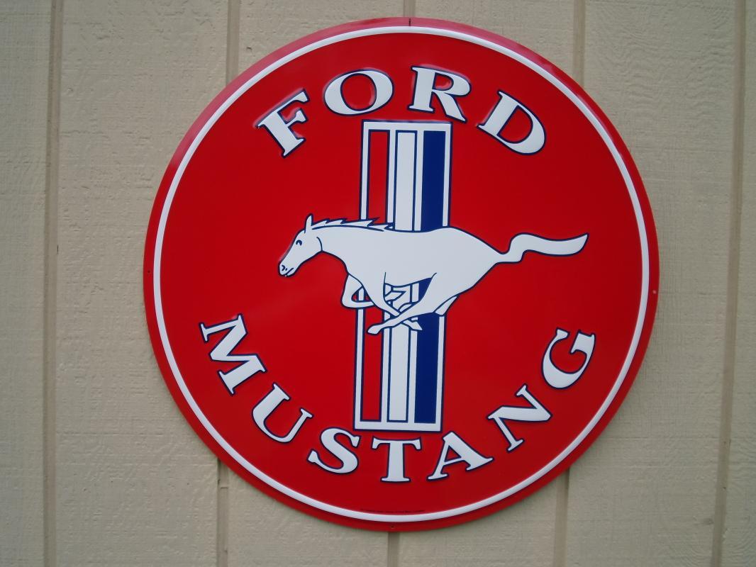 OUR LARGEST FORD MUSTANG PONY METAL SIGN // MADE IN USA