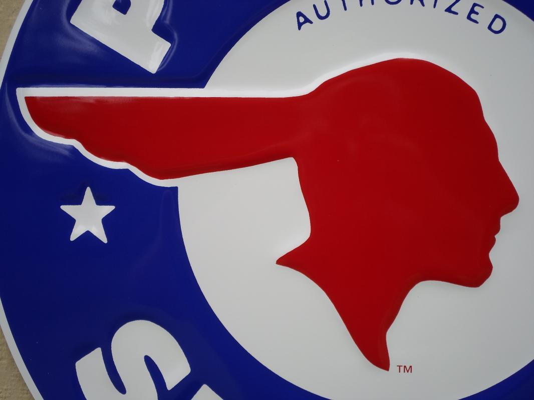 OUR LARGEST PONTIAC AUTHORIZED SERVICE METAL GARAGE SIGN // MADE IN USA