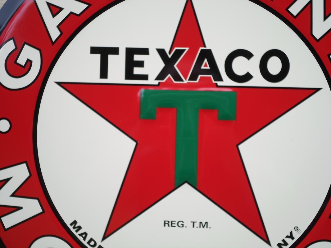 OUR LARGEST TEXACO GASOLINE - OIL SERVICE STATION METAL SIGN // MADE IN USA