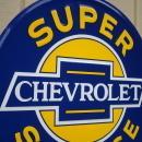 OUR LARGEST SUPER CHEVROLET SERVICE GARAGE METAL SIGN // MADE IN USA