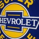 OUR LARGEST SUPER CHEVROLET SERVICE GARAGE METAL SIGN // MADE IN USA
