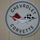 OUR LARGEST CHEVROLET CORVETTE SERVICE GARAGE METAL SIGN // MADE IN USA