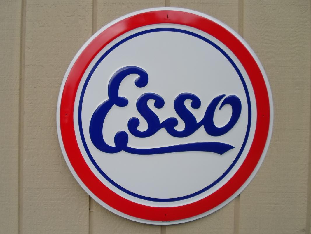 OUR LARGEST ESSO GAS & OIL SERVICE METAL SIGN // MADE IN USA