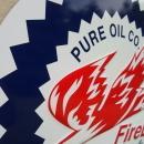 OUR LARGEST PURE OIL COMPANY FIREBIRD RACING GASOLINE SIGN