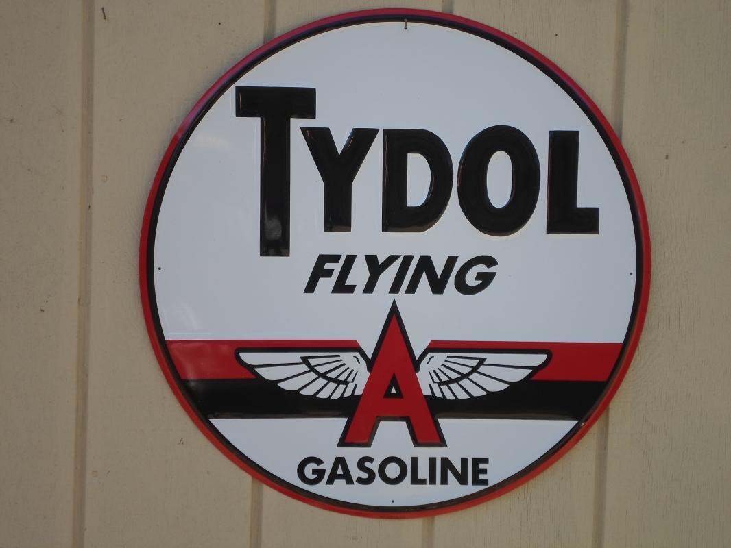 OUR LARGEST TYDOL FLYING GASOLINE SIGN