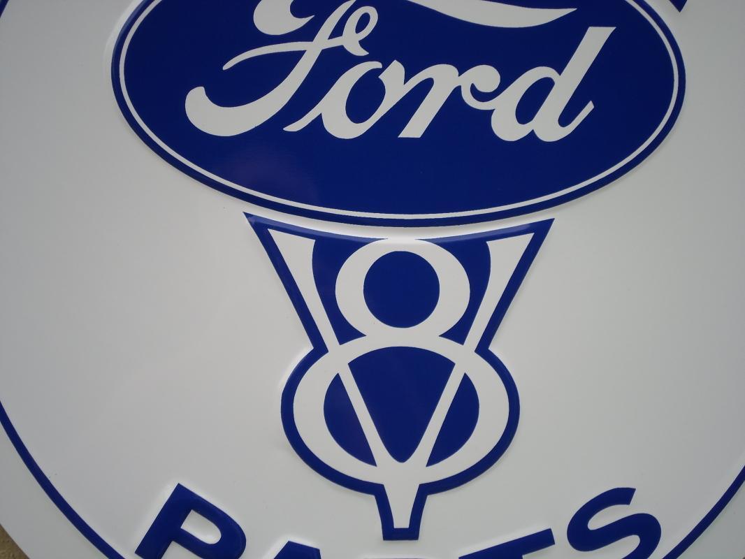 OUR LARGEST GENUINE FORD V8 PARTS SERVICE GARAGE SIGN / LOW SHIPPING COST
