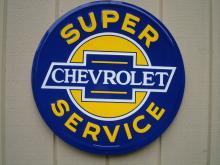 LOT OF FOUR OF OUR LARGEST SIGNS, CHEVROLET, CORVETTE & OK USED CARS - FREE SHIPPING
