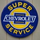 LOT OF FOUR OF OUR LARGEST SIGNS, CHEVROLET, CORVETTE & OK USED CARS - FREE SHIPPING