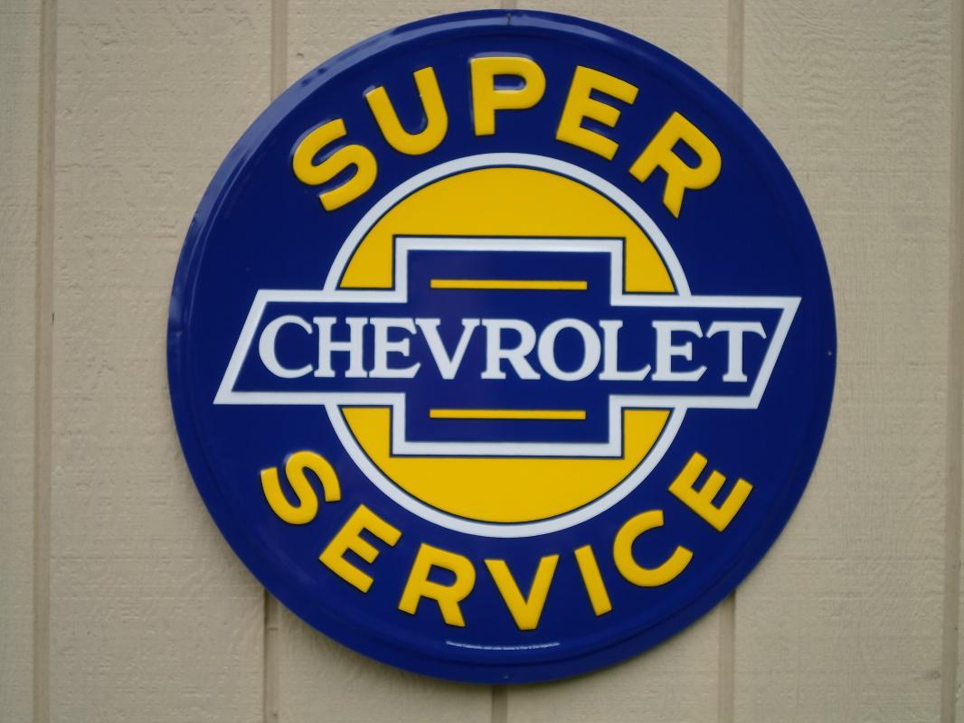 LOT OF FIVE OF OUR LARGEST GENERAL MOTORS SIGNS - FREE SHIPPING