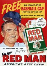 JOHNNY MIZE New York Yankee Hall of Famer Store Window Advertising Poster