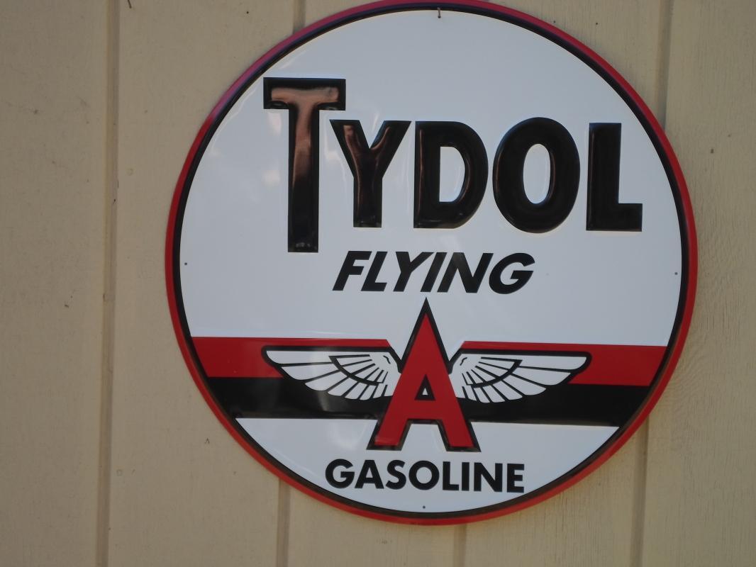 LOT OF ALL ( 7 ) OF OUR LARGEST GAS & OIL SIGNS, MOBIL - ESSO & GULF - FREE SHIPPING