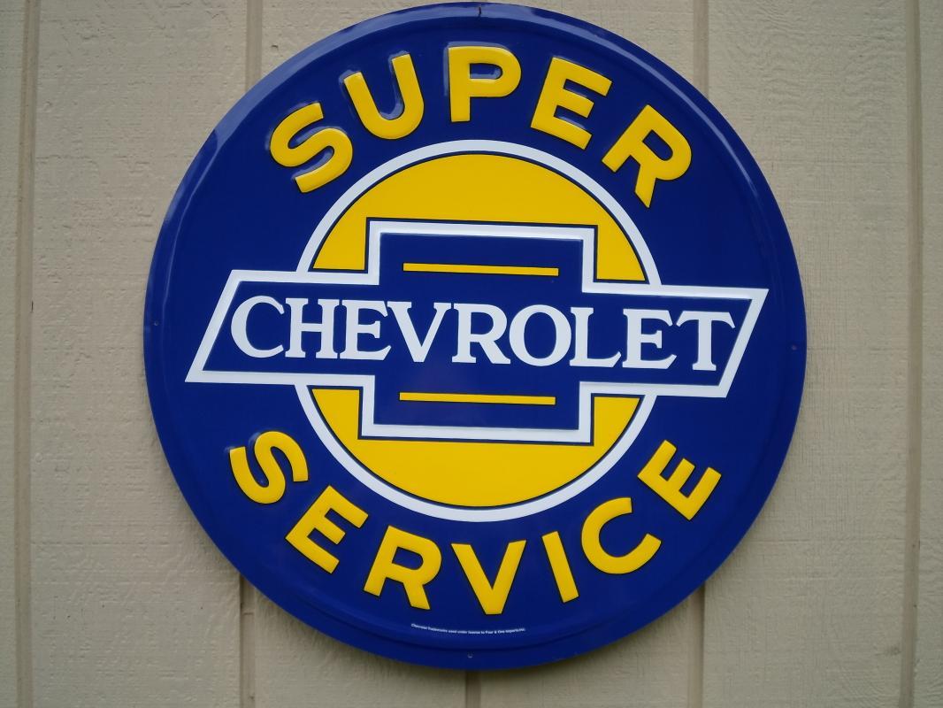 LOT OF THREE OF OUR LARGEST GENERAL MOTOR CHEVROLET CORVETTE SIGNS -- FREE SHIPPING