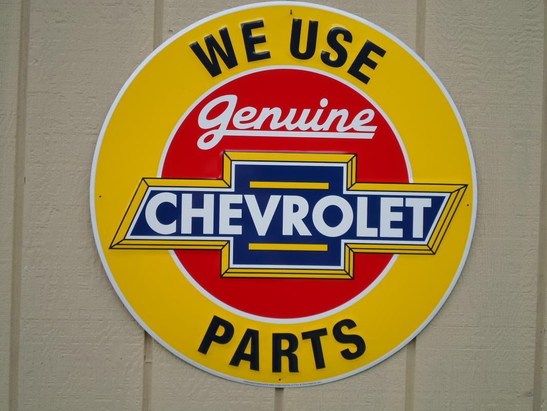 LOT OF THREE OF OUR LARGEST GENERAL MOTOR CHEVROLET CORVETTE SIGNS -- FREE SHIPPING