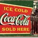 ICE COLD COCA COLA SOLD HERE SIGN -- FREE SHIPPING