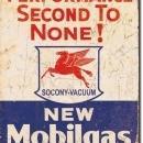 MOBILGAS & OIL SIGN -- FREE SHIPPING