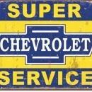 SUPER CHEVROLET SERVICE SIGN -- FREE SHIPPING