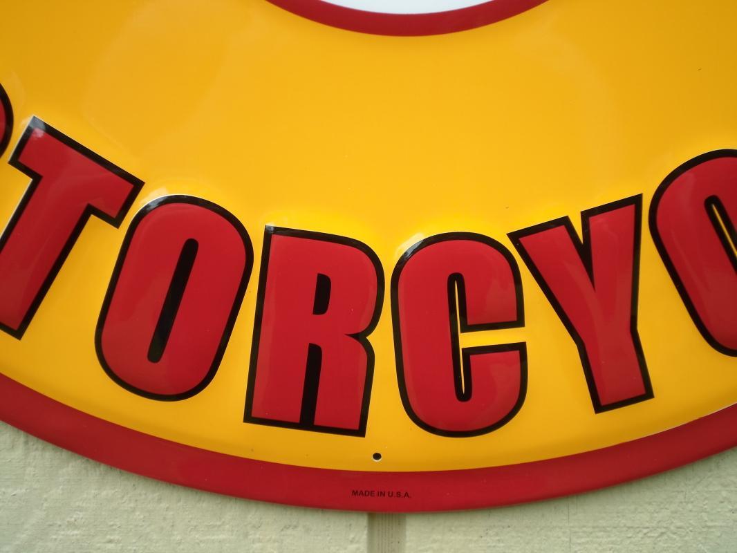 OUR LARGEST INDIAN MOTORCYCLE SIGN -