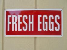 Country Fresh Eggs Metal Sign / FREE SHIPPING