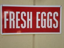 Country Fresh Eggs Metal Sign / FREE SHIPPING