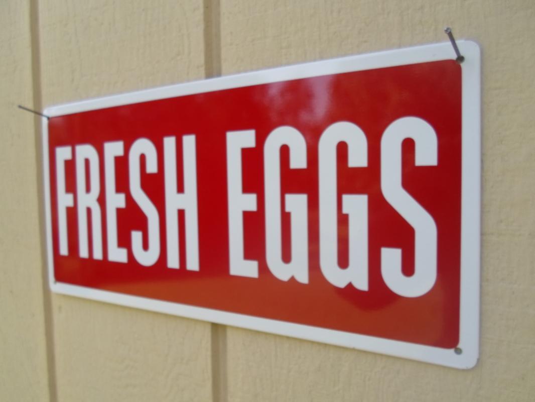 Country Fresh Eggs Metal Sign / FREE SHIPPING