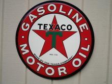 LOT OF 3 OF OUR LARGEST GULF - MOBIL and TEXACO GASOLINE & OIL SIGN -