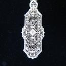 Stunning Art-Deco Diamond, 14K White Gold Filigree Lavaliere Necklace, 19