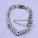 Exquisite Antique 14 Karat White Gold Bracelet-7