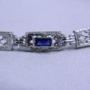 Exquisite Antique 14 Karat White Gold Bracelet-7