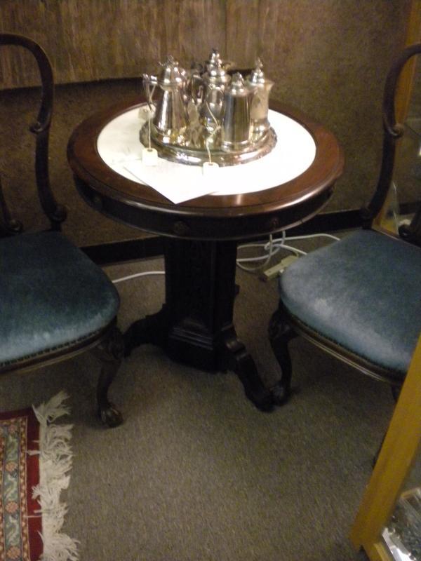 Victorian Rosewood Marble Top Table