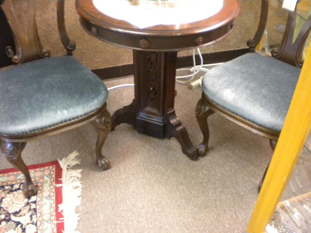Victorian Rosewood Marble Top Table