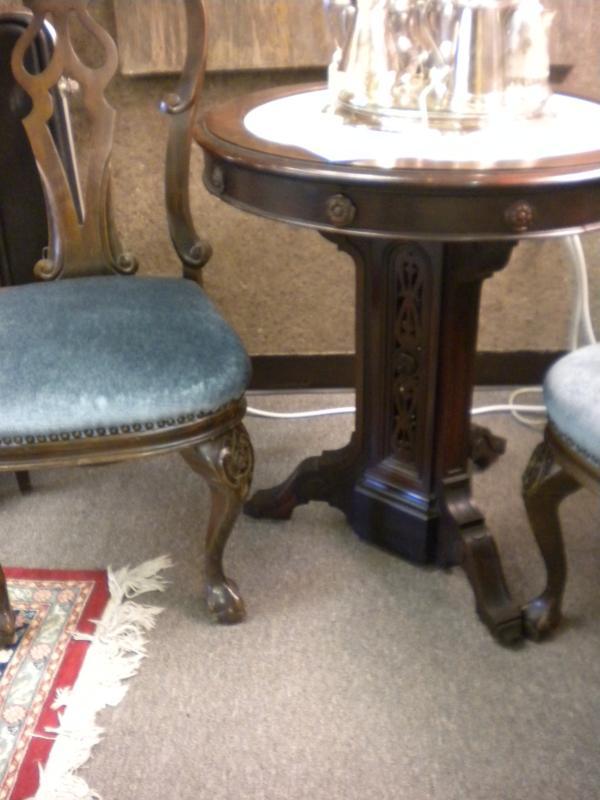 Victorian Rosewood Marble Top Table