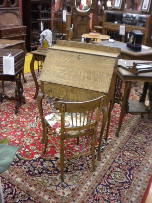 American Oak Slant Top Desk, Lady's Model
