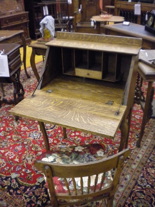 American Oak Slant Top Desk, Lady's Model