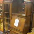 American Oak Side By Side Secretary With Hood