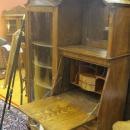 American Oak Side By Side Secretary With Hood