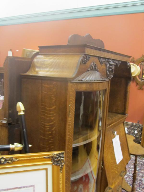 American Oak Side By Side Secretary With Hood