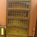 American Oak Bookcase, Globe Wernicke, 5 Stacks, Mission With Leaded Glass Doors
