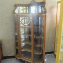 American Oak Corner China Cabinet