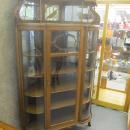 American Oak Corner China Cabinet