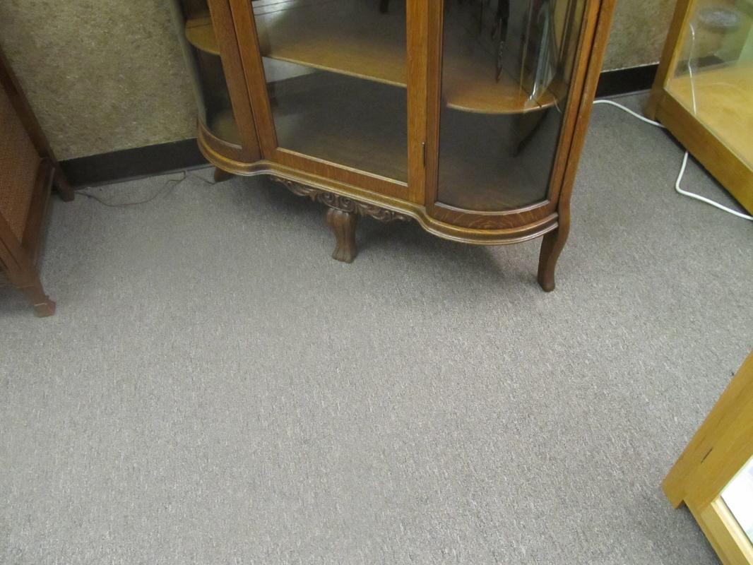 American Oak Corner China Cabinet