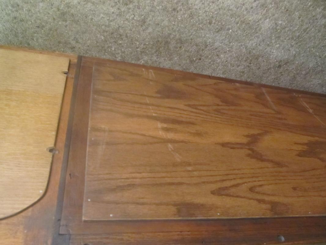 American Oak Corner China Cabinet